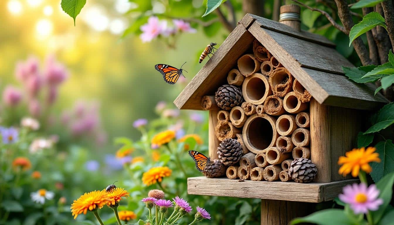 découvrez ce que votre hôtel à insectes attire réellement et apprenez où le placer pour favoriser la biodiversité dans votre jardin.