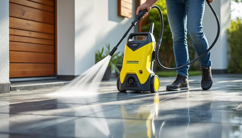 découvrez les conseils kärcher pour l'entretien de votre extérieur : terrasse, façade et portail, sans risque d'endommagement grâce à des techniques efficaces et sécurisées.