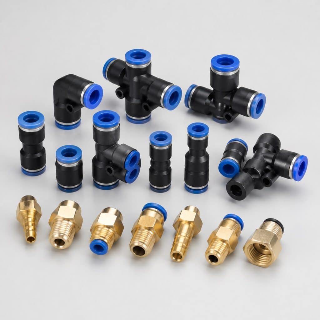 Kit de raccords rapides pneumatiques de plusieurs formes